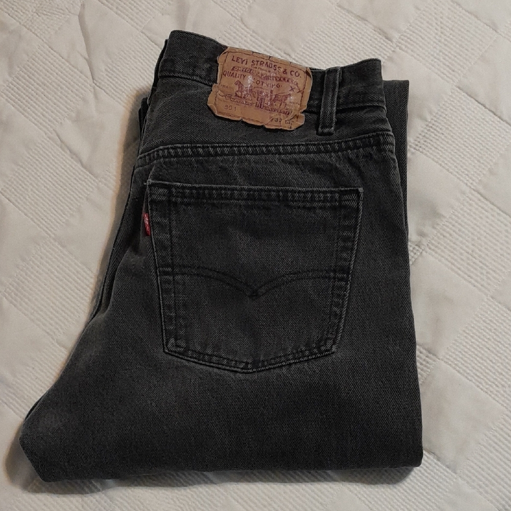 Vintage 1990 Made In The USA Levi's Black 501 Jeans Classic Style